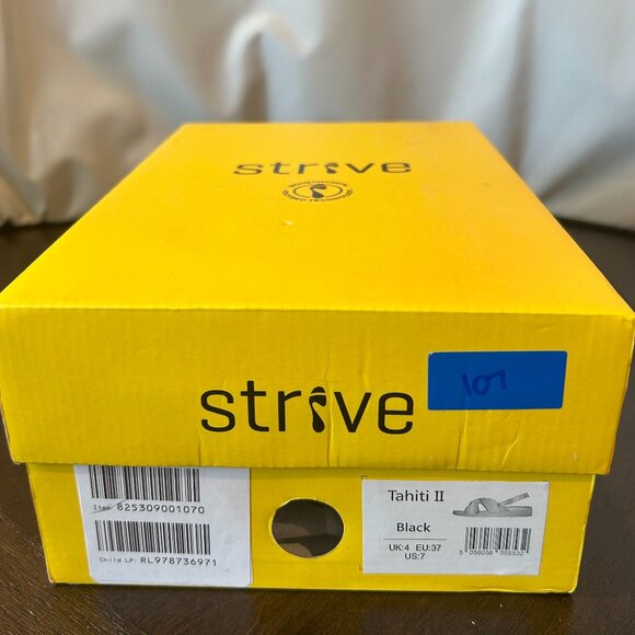 Strive Tahiti II NWB Women's Platform Arch Support Sandal, Black 7 - Picture 10 of 10